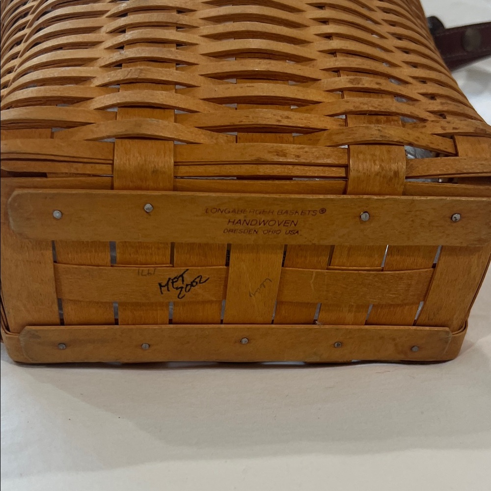 Longaberger Brown Woven Crossbody Bag - Picture 4 of 4